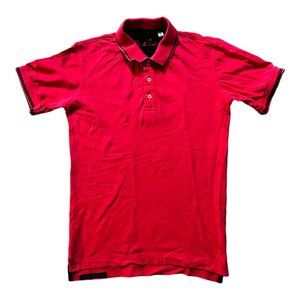 Robert Graham Pink Short Sleeve Classic Fit Cotton Polo Shirt Mens Size XS